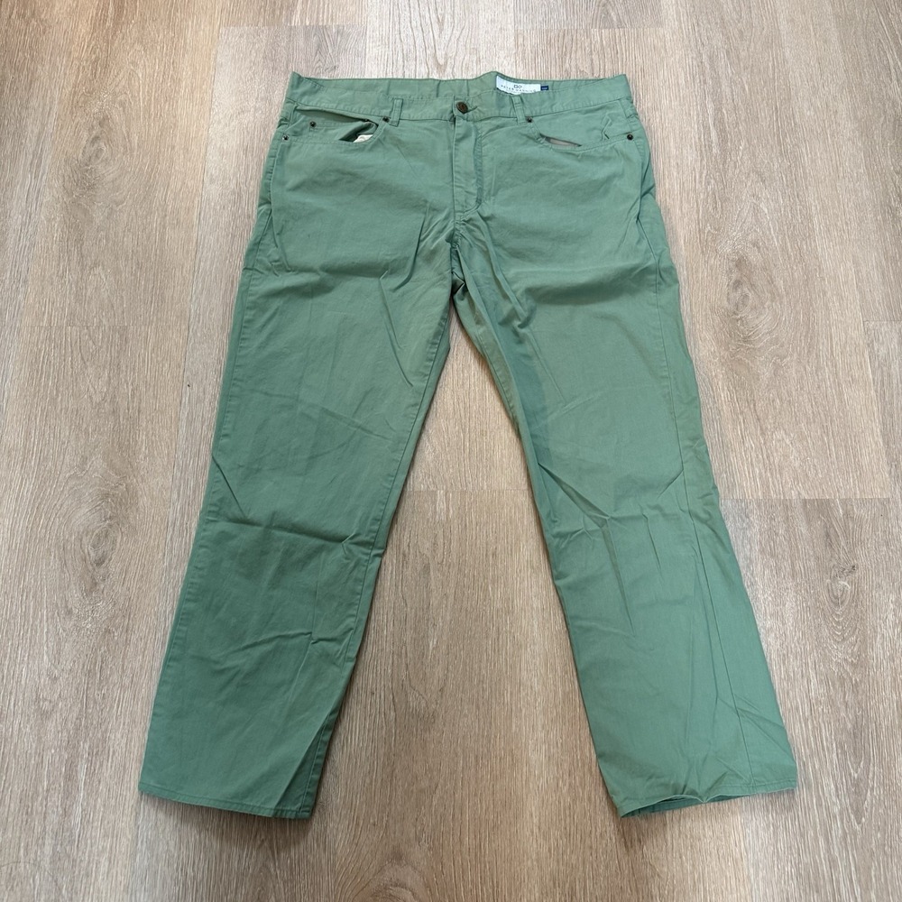 Peter Manning Five Eight New York Men's Washed‎ Green Chino Pants 38x29